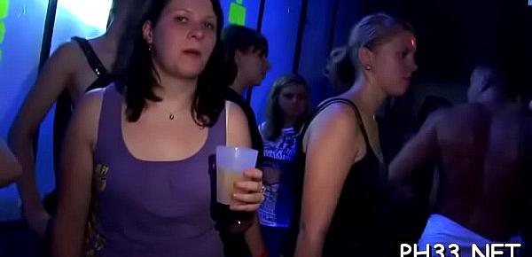  Lesbians are oozing every other and after gets fuck by waiters